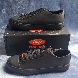 Women's Non-Slip Lugz Black Sneakers Minimalist Design Canvas Upper Size 8.5